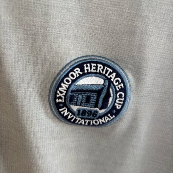 Peter Millar Crown Sport Gray Ross 1/4 Zip Pullover Mens L Exmoor Heritage Cup - Picture 3 of 9